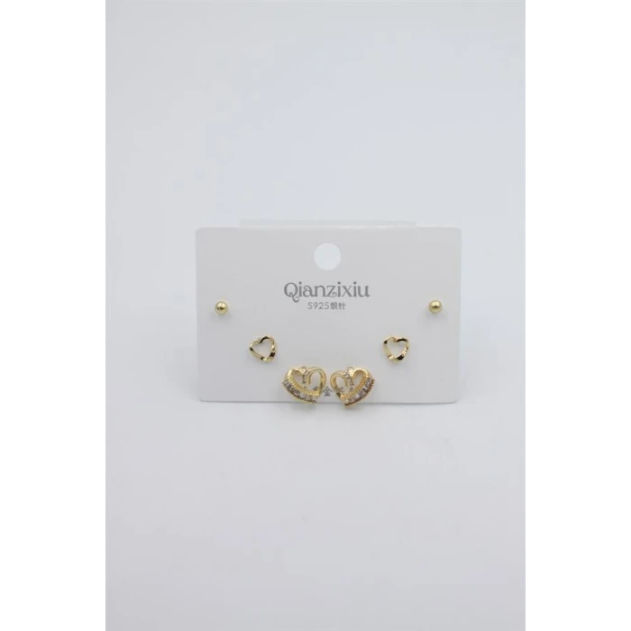 İEG Çoklu Set Küpe - Altın