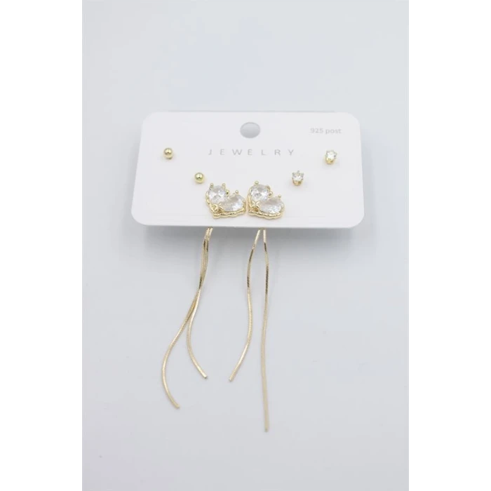 İEG Çoklu Set Küpe - Altın