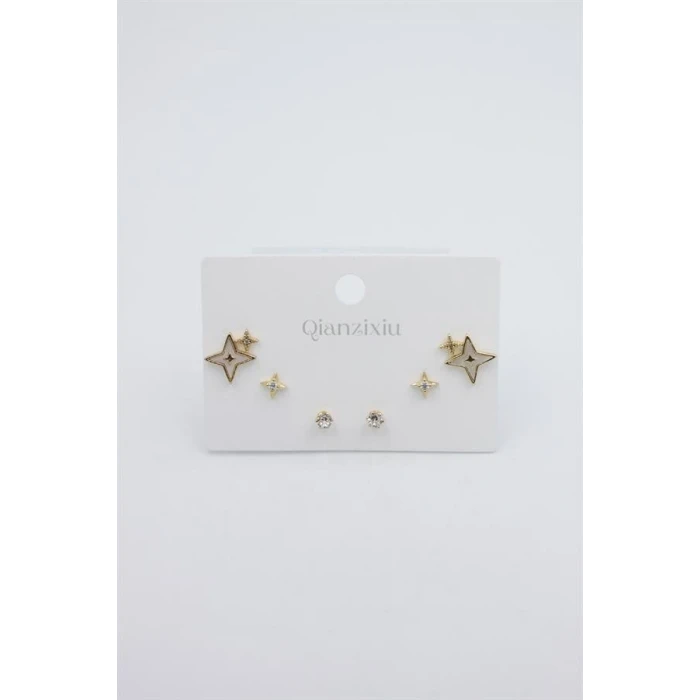 İEG Çoklu Set Küpe - Altın