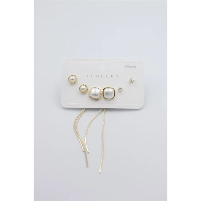 İEG Çoklu Set Küpe - Altın