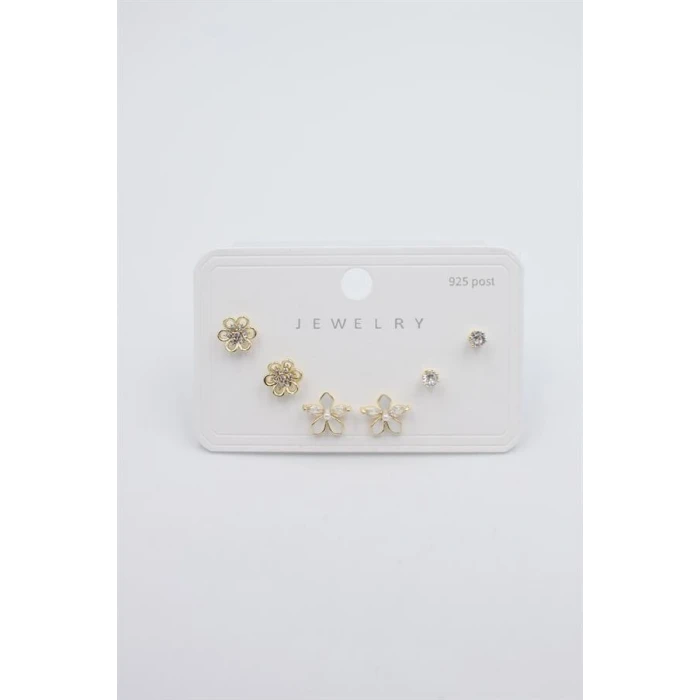 İEG Çoklu Set Küpe - Altın