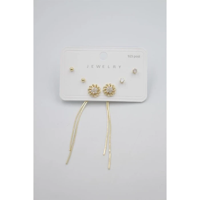 İEG Çoklu Set Küpe - Altın