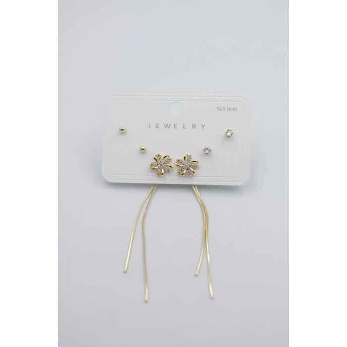 İEG Çoklu Set Küpe - Altın