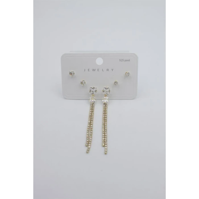 İEG Çoklu Set Küpe - Altın