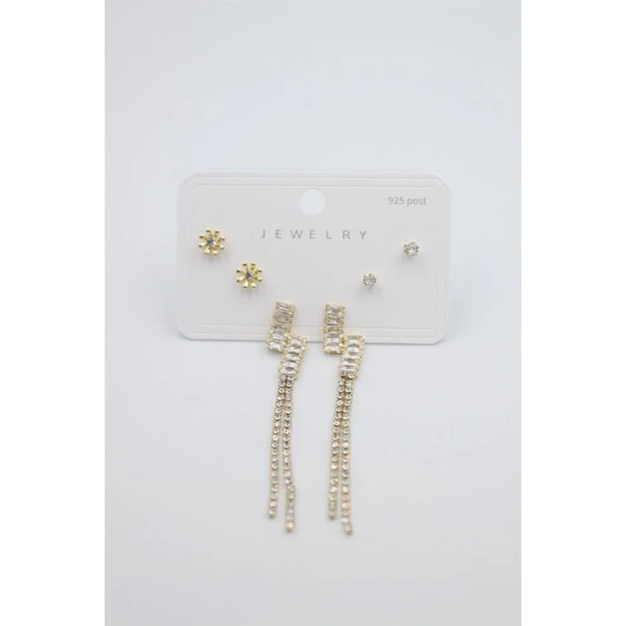 İEG Çoklu Set Küpe - Altın