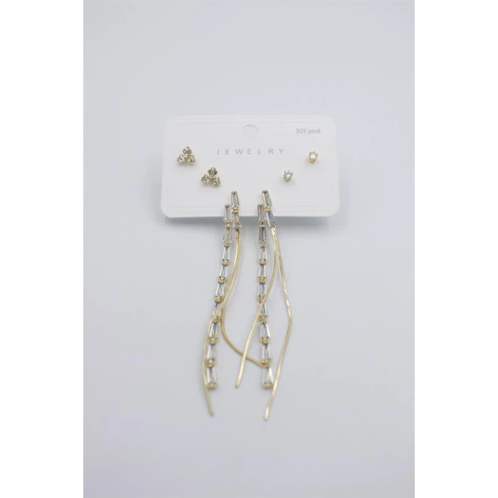 İEG Çoklu Set Küpe - Altın