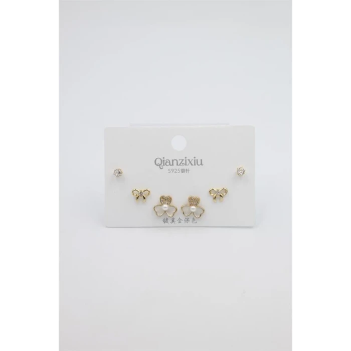 İEG Çoklu Set Küpe - Altın