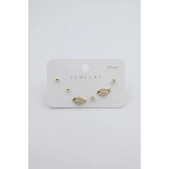 İEG Çoklu Set Küpe - Altın