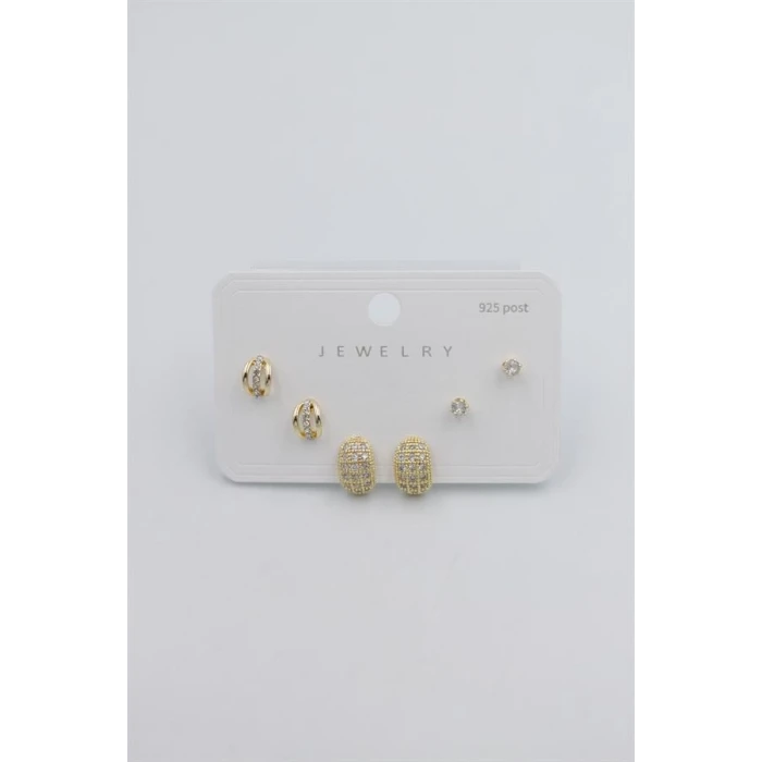 İEG Çoklu Set Küpe - Altın