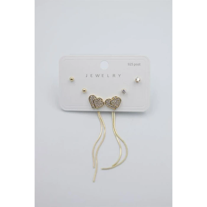 İEG Çoklu Set Küpe - Altın