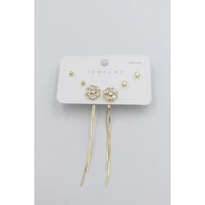 İEG Çoklu Set Küpe - Altın