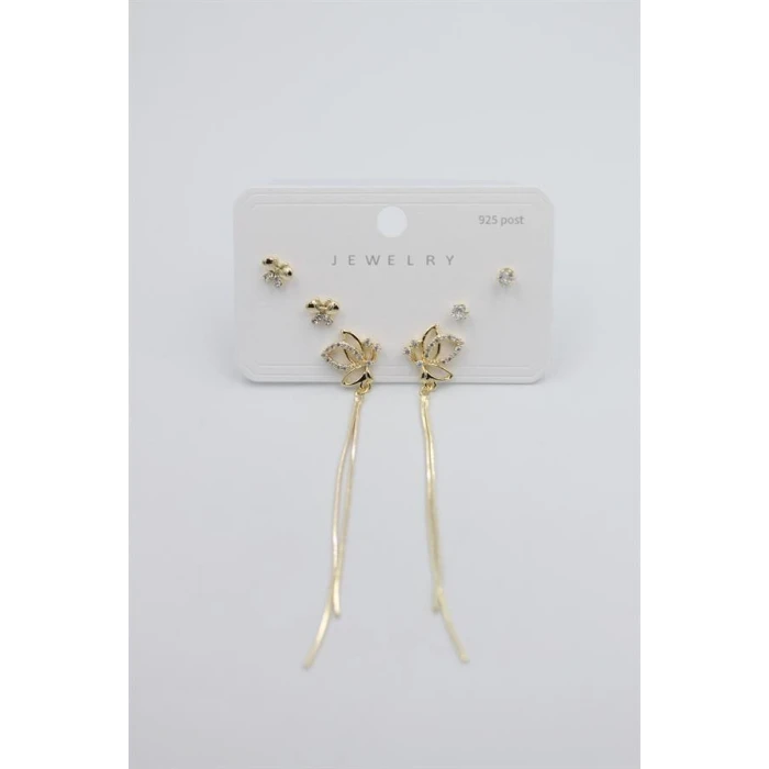 İEG Çoklu Set Küpe - Altın