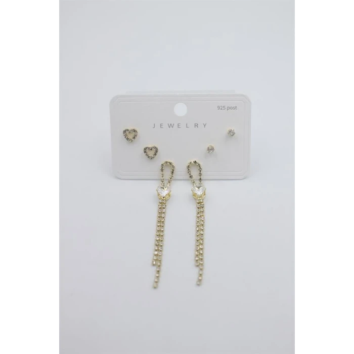 İEG Çoklu Set Küpe - Altın