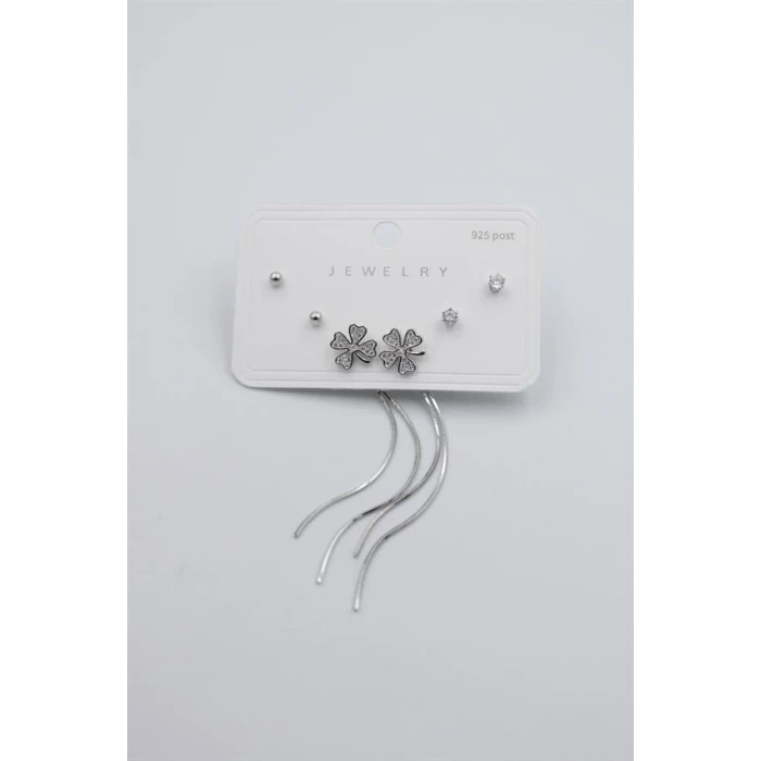 İEG Çoklu Set Küpe - Gümüş