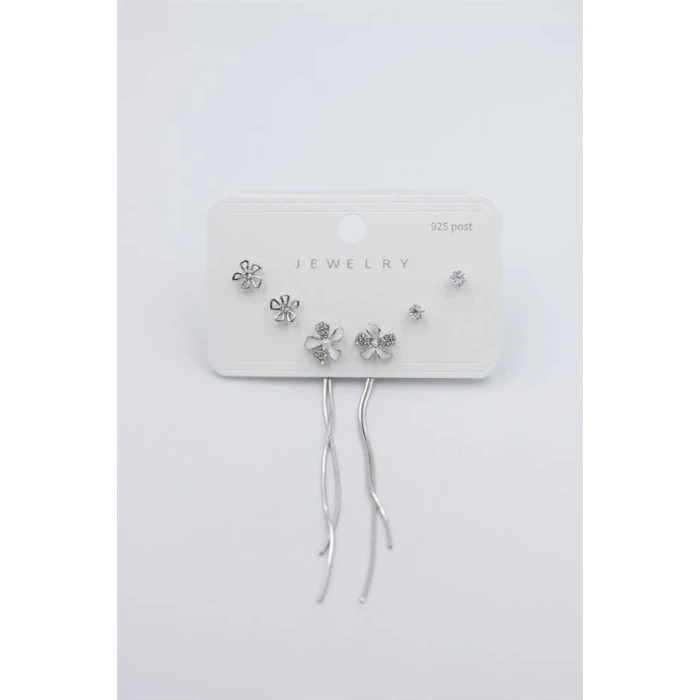 İEG Çoklu Set Küpe - Gümüş