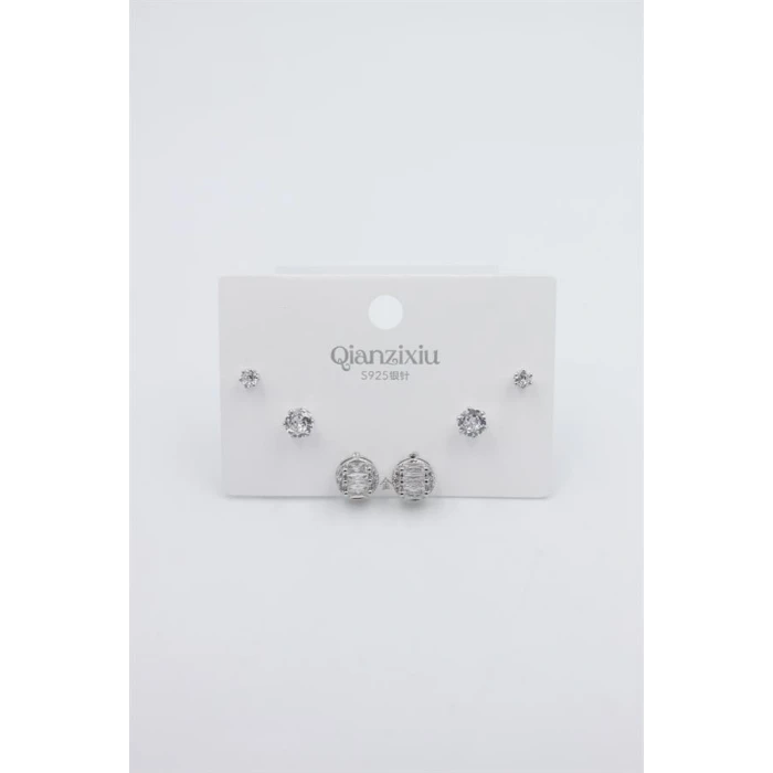 İEG Çoklu Set Küpe - Gümüş