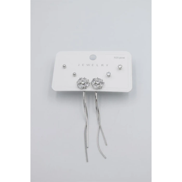 İEG Çoklu Set Küpe - Gümüş