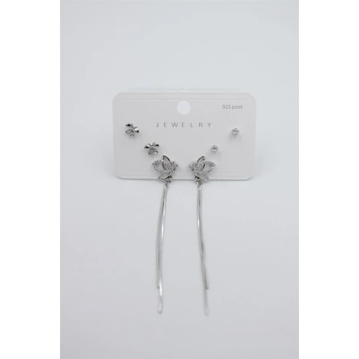 İEG Çoklu Set Küpe - Gümüş