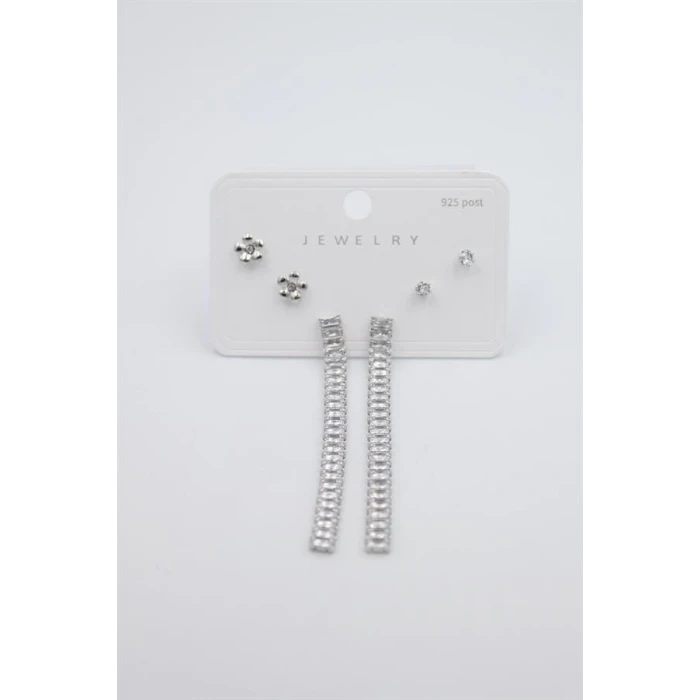 İEG Çoklu Set Küpe - Gümüş