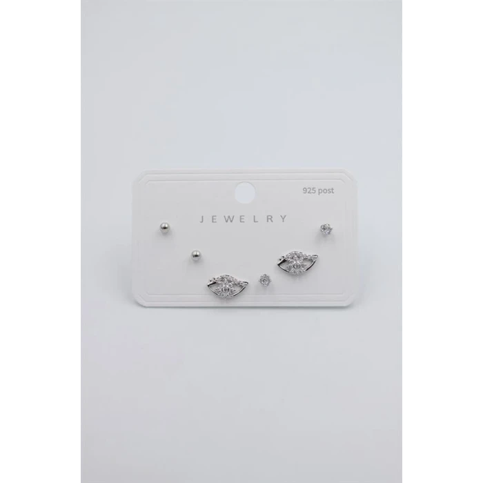 İEG Çoklu Set Küpe - Gümüş