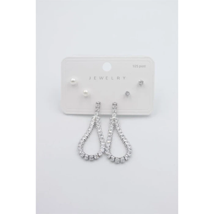 İEG Çoklu Set Küpe - Gümüş