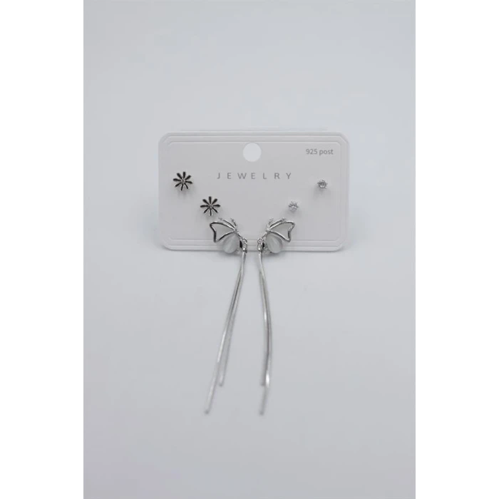 İEG Çoklu Set Küpe - Gümüş