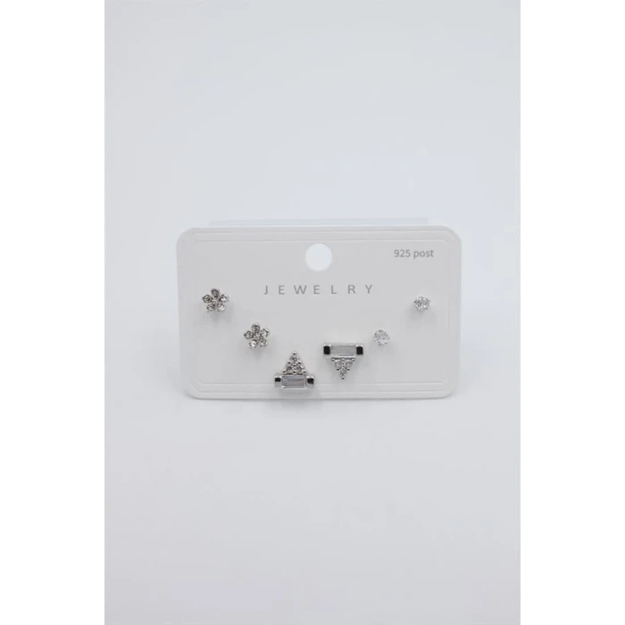 ieg™ Çoklu Set Küpe - Gümüş