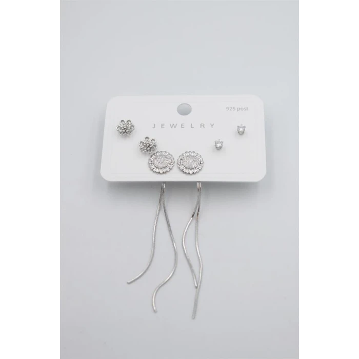 İEG Çoklu Set Küpe - Gümüş