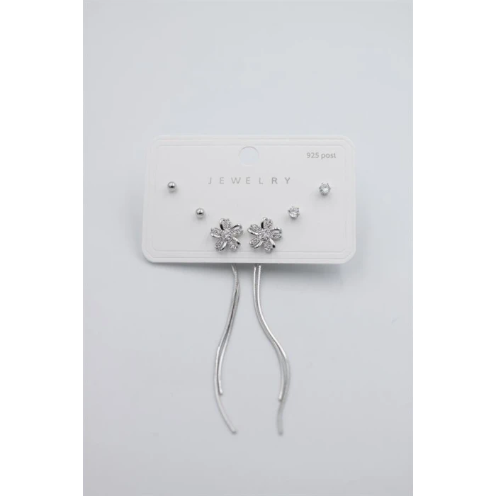 İEG Çoklu Set Küpe - Gümüş