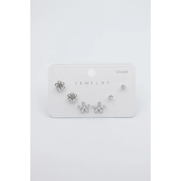 İEG Çoklu Set Küpe - Gümüş