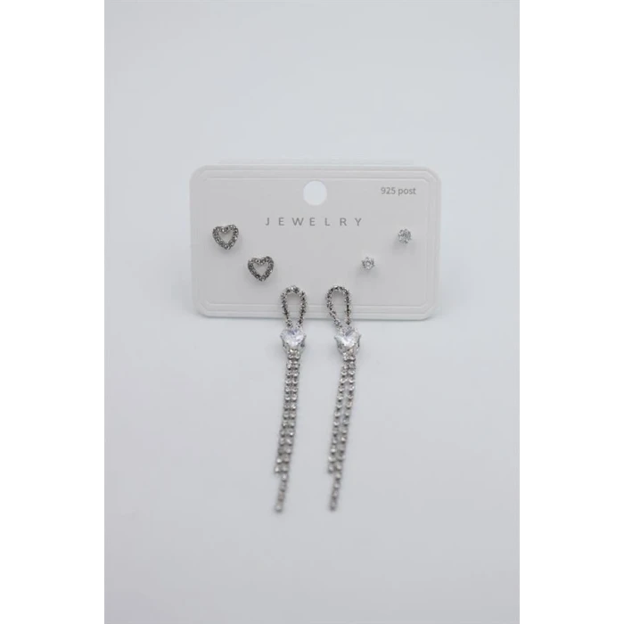 ieg™ Çoklu Set Küpe - Gümüş