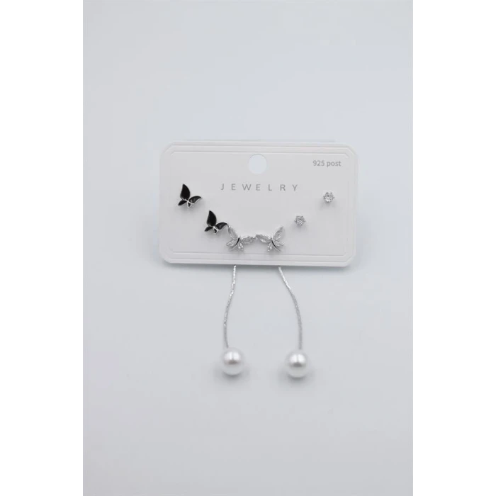 İEG Çoklu Set Küpe - Gümüş