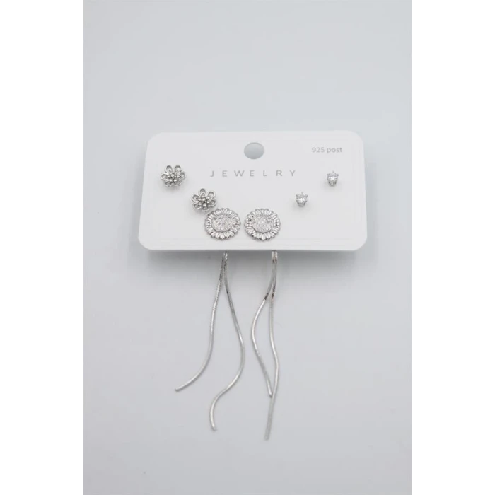 ieg™ Çoklu Set Küpe - Gümüş