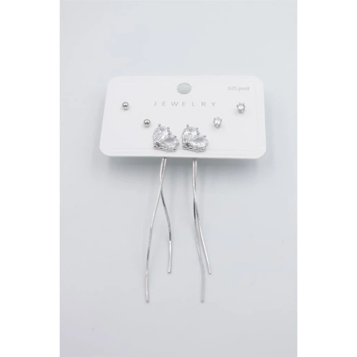 ieg™ Çoklu Set Küpe - Gümüş