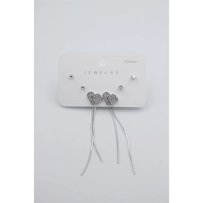 İEG Çoklu Set Küpe - Gümüş