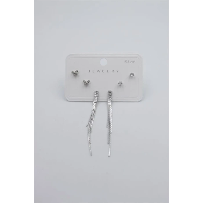 İEG Çoklu Set Küpe - Gümüş