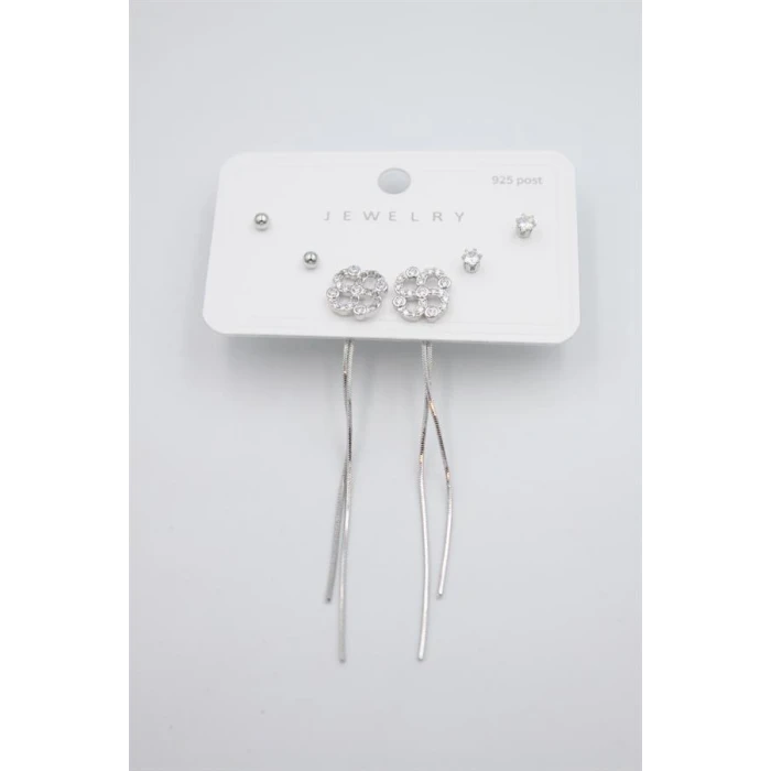 İEG Çoklu Set Küpe - Gümüş