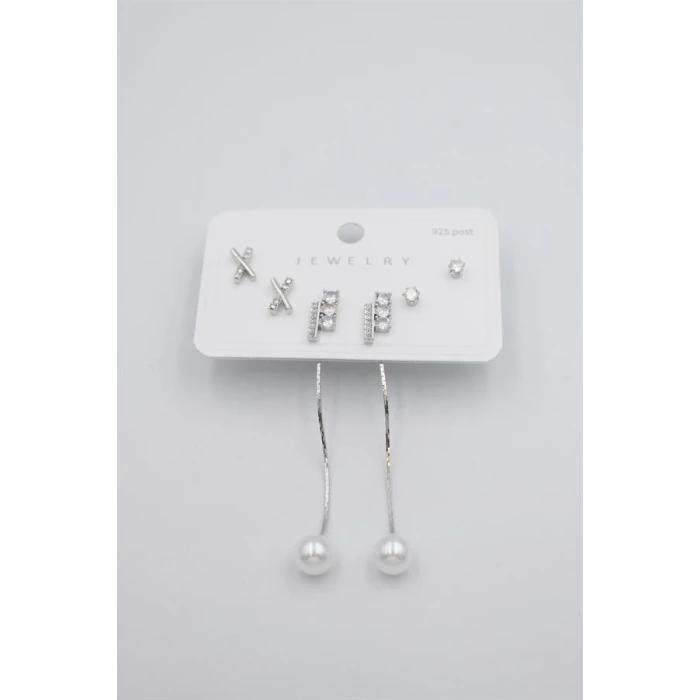 İEG Çoklu Set Küpe - Gümüş