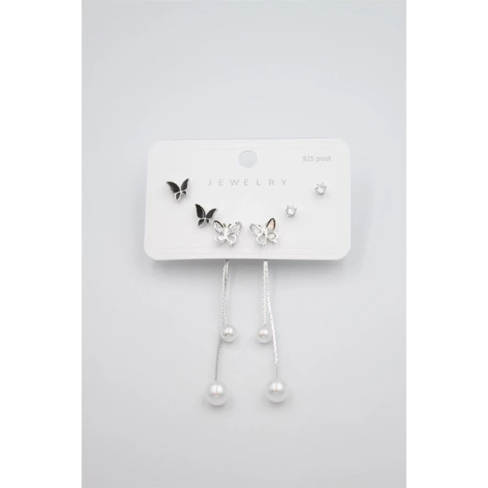 İEG Çoklu Set Küpe - Gümüş