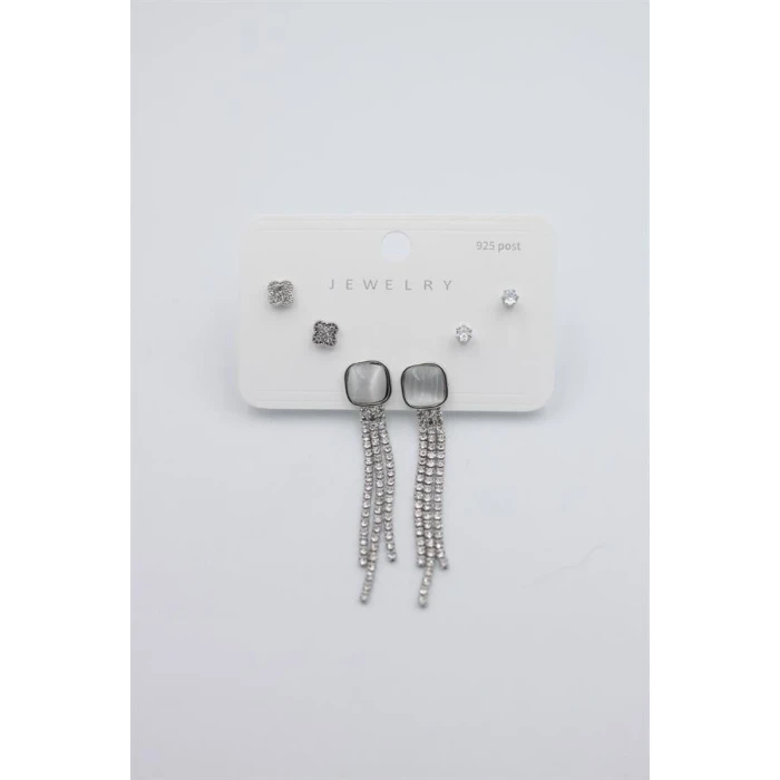 İEG Çoklu Set Küpe - Gümüş