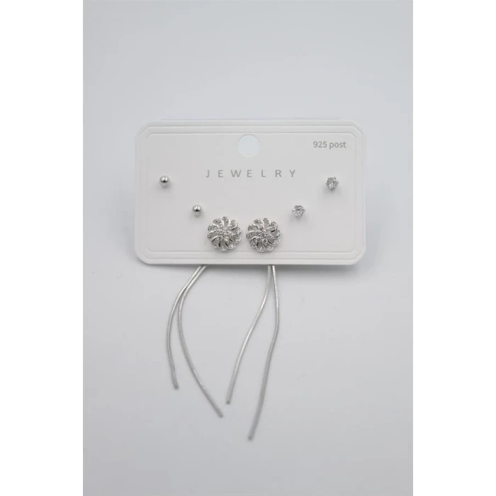 İEG Çoklu Set Küpe - Gümüş