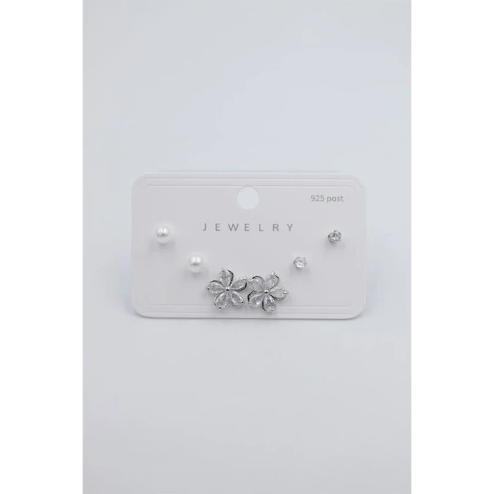 İEG Çoklu Set Küpe - Gümüş