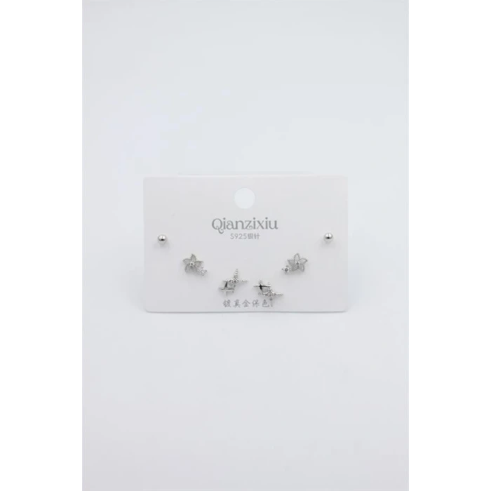 ieg™ Çoklu Set Küpe - Gümüş