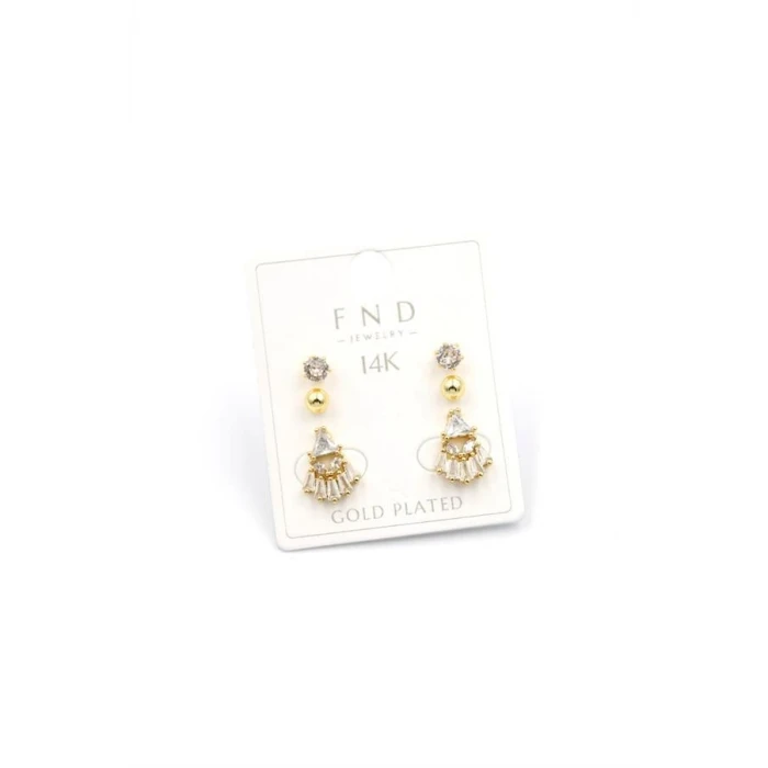 ieg™ Çoklu Taşlı Küpe - Altın