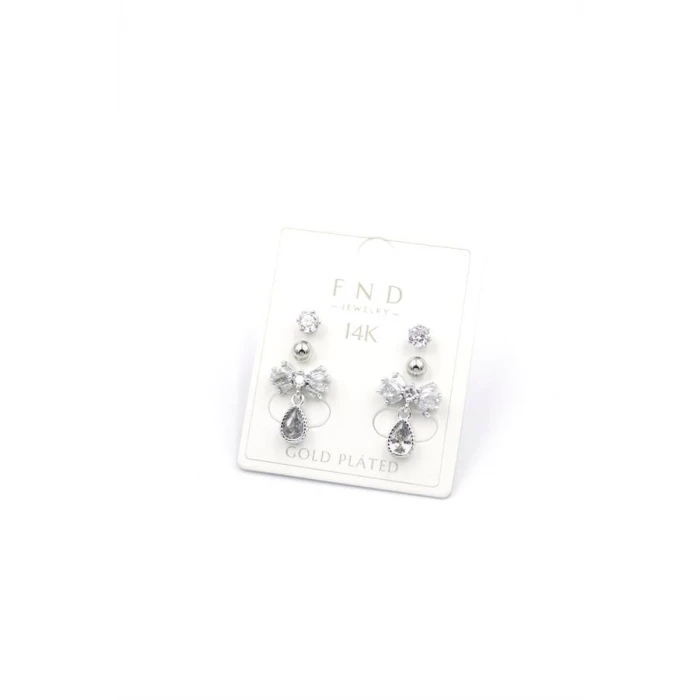 ieg™ Çoklu Taşlı Küpe - Gümüş