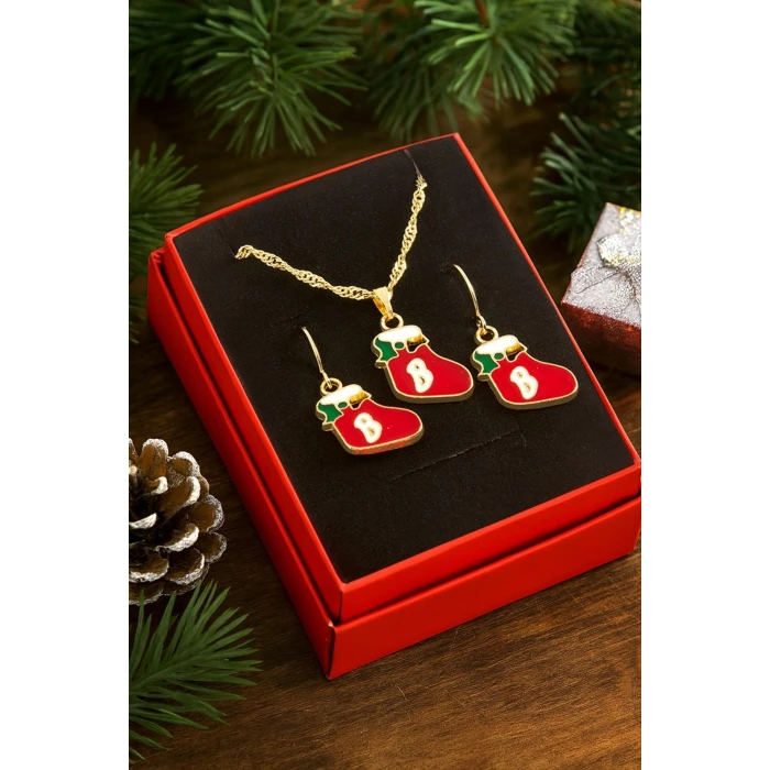 ieg™ Çorap Yılbaşı Kutulu Zincir Kolye Set