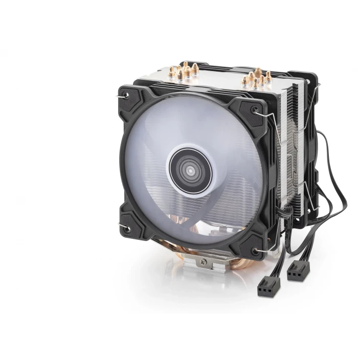 ieg ™ Cpu İşlemci Kule Tipi Soğutucu Çift Fanlı 6 Bakır Borulu - Siyah ND2601