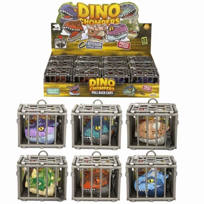 ieg™ Crazoo Çek Bırak Kafesli Dinozor Araba ve Anahtarlık
