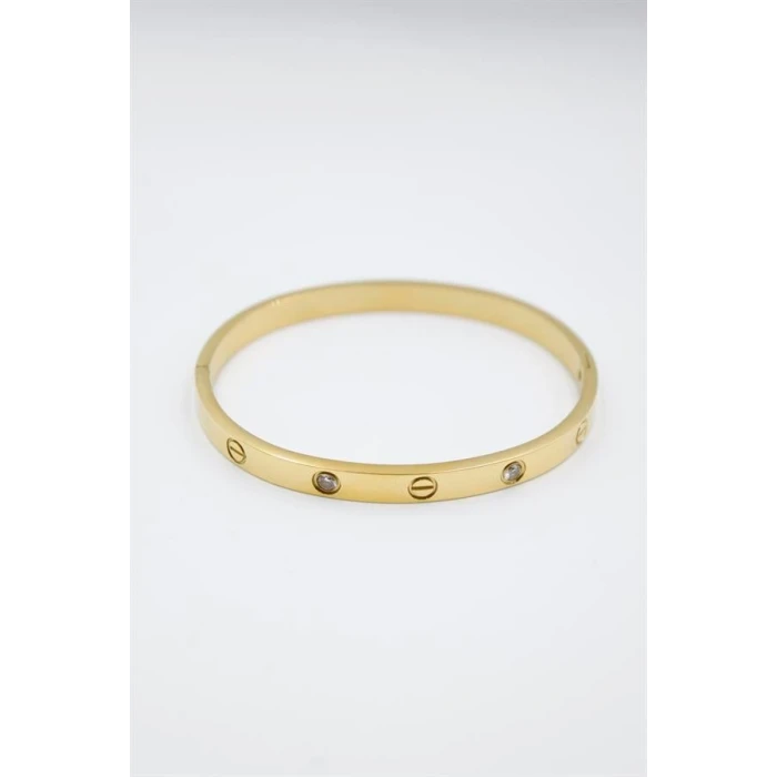 ieg™ CRT Model Taşlı Bilezik - Altın