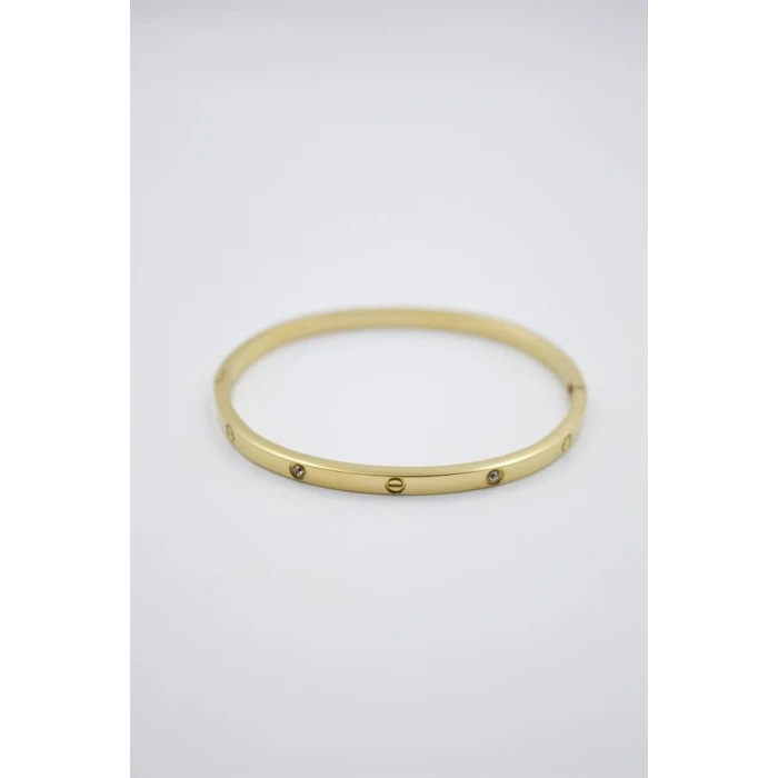 İEG CRT Model Taşlı İnce  Bilezik - Altın